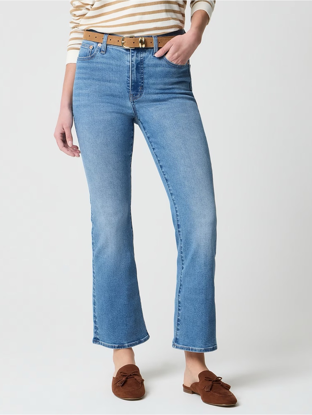 J. Crew Curvy Ankle Flare High-Rise Jeans